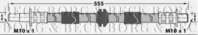 BORG & BECK bbh7305 -  Тормозной шланг